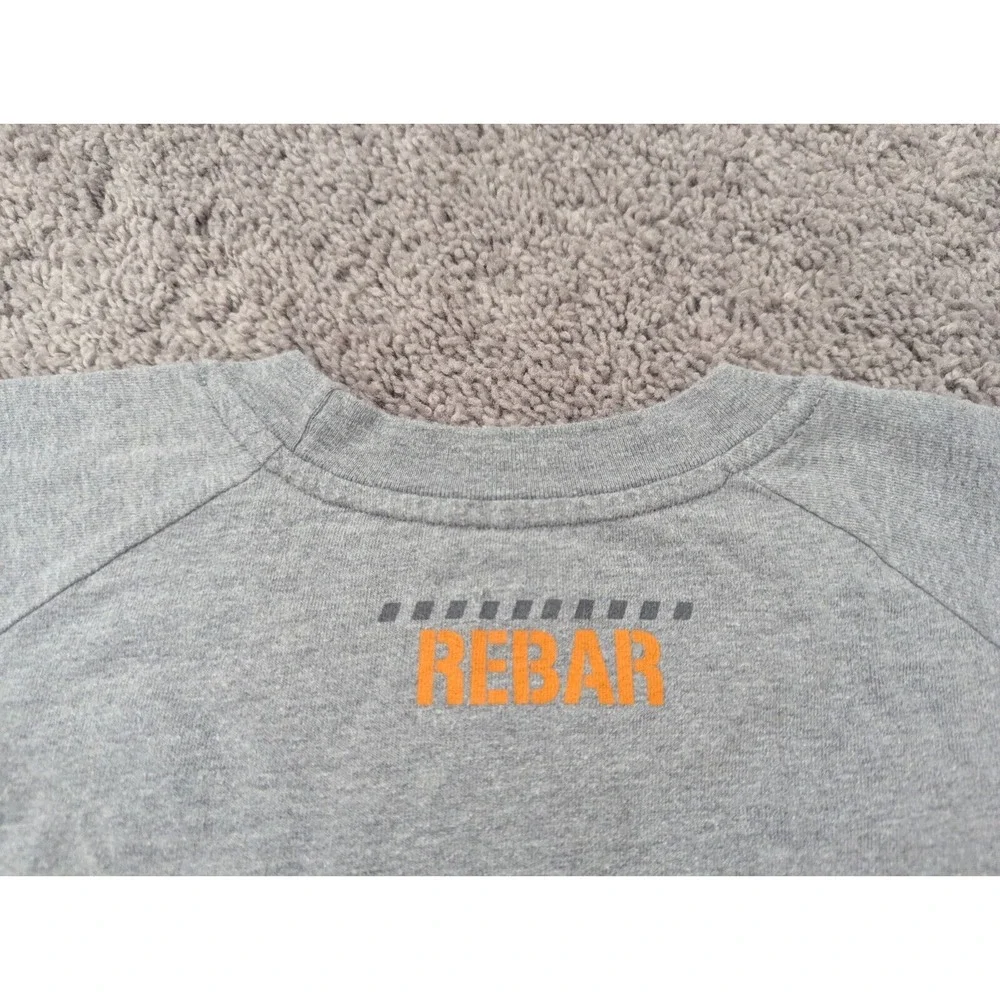 Ariat Rebar Sweater Mens 2XL Pullover Long Sleeve Crew Neck Gray‎ Spellout